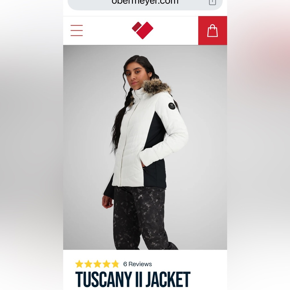 Obermeyer Tuscany II jacket size 6P. Beautiful, pristine Like New. Zero marks.